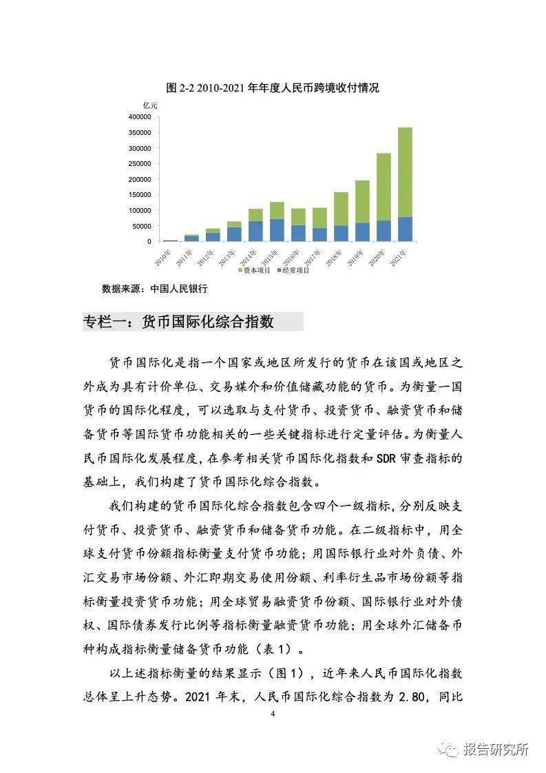 中国银行业协会：2021-2022年人民币国际化报告（附下载）