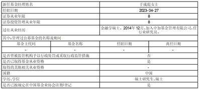 中加心悦灵活配置混合型证券投资基金基金经理变更公告