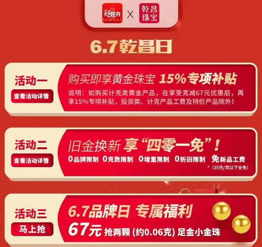 黄金“消费补贴”来了！上海、郑州已有相关活动<strong></p>
<p>虚拟币的线路</strong>，消费者或能0元以旧换新