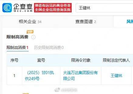 王健林被限制高消费<strong></p>
<p>虚拟币天王</strong>，此前万达集团被强制执行超4亿元