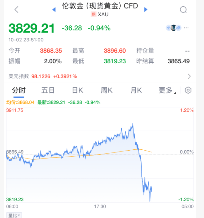 深夜<strong></p>
<p>虚拟币模拟交易</strong>，黄金大跳水！