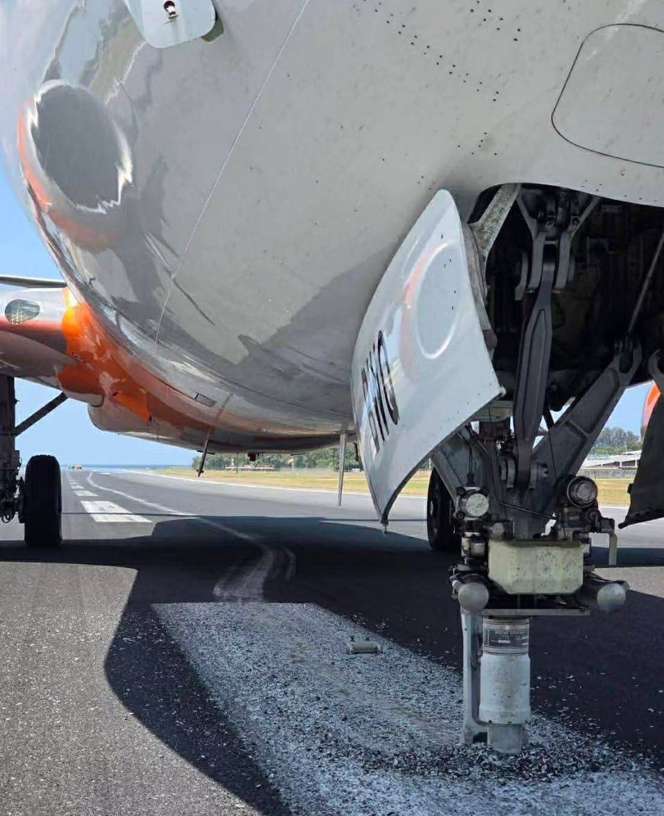 突发！印客机在泰国普吉硬着陆后前轮脱落<strong></p>
<p>虚拟币八卦币</strong>，跑道受损机场临时关闭，多趟航班延误或取消，普吉领办：已与机场沟通，妥善安排滞留中国旅客